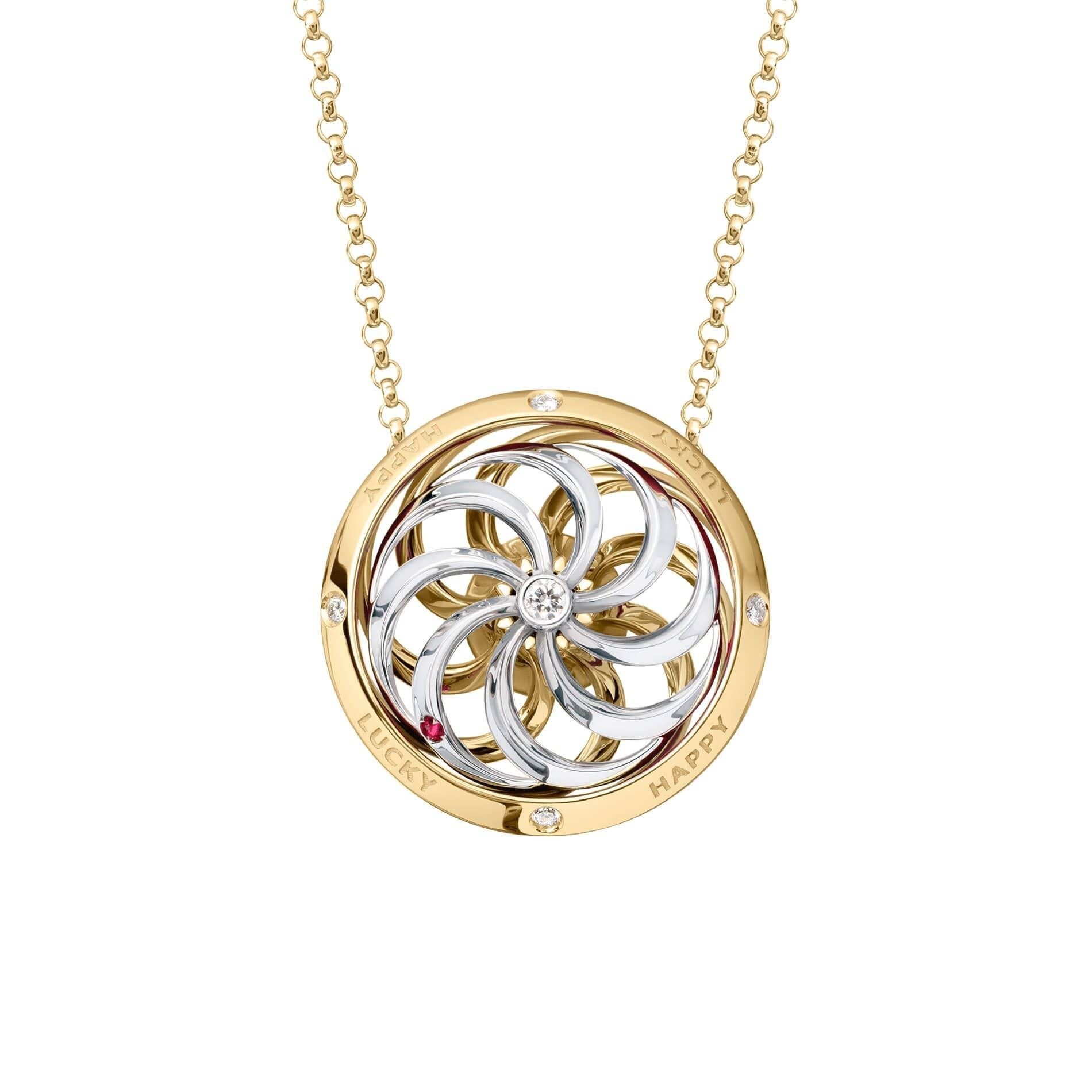 Make your own luck with our Fortune pendant. Our elegant Fortune Kinetic pendant from Fortune collection handcrafted in white & yellow gold with absolute precision. Be amazed as our signature kinetic mechanism lends it an air of chance over choice.