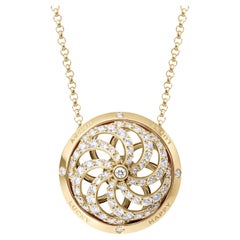 Fortune Kinetic Pendant in Yellow Gold with White Diamonds