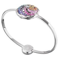 Fortune Kinetic Rainbow Bracelet in White Gold with White Diamonds & Precious St