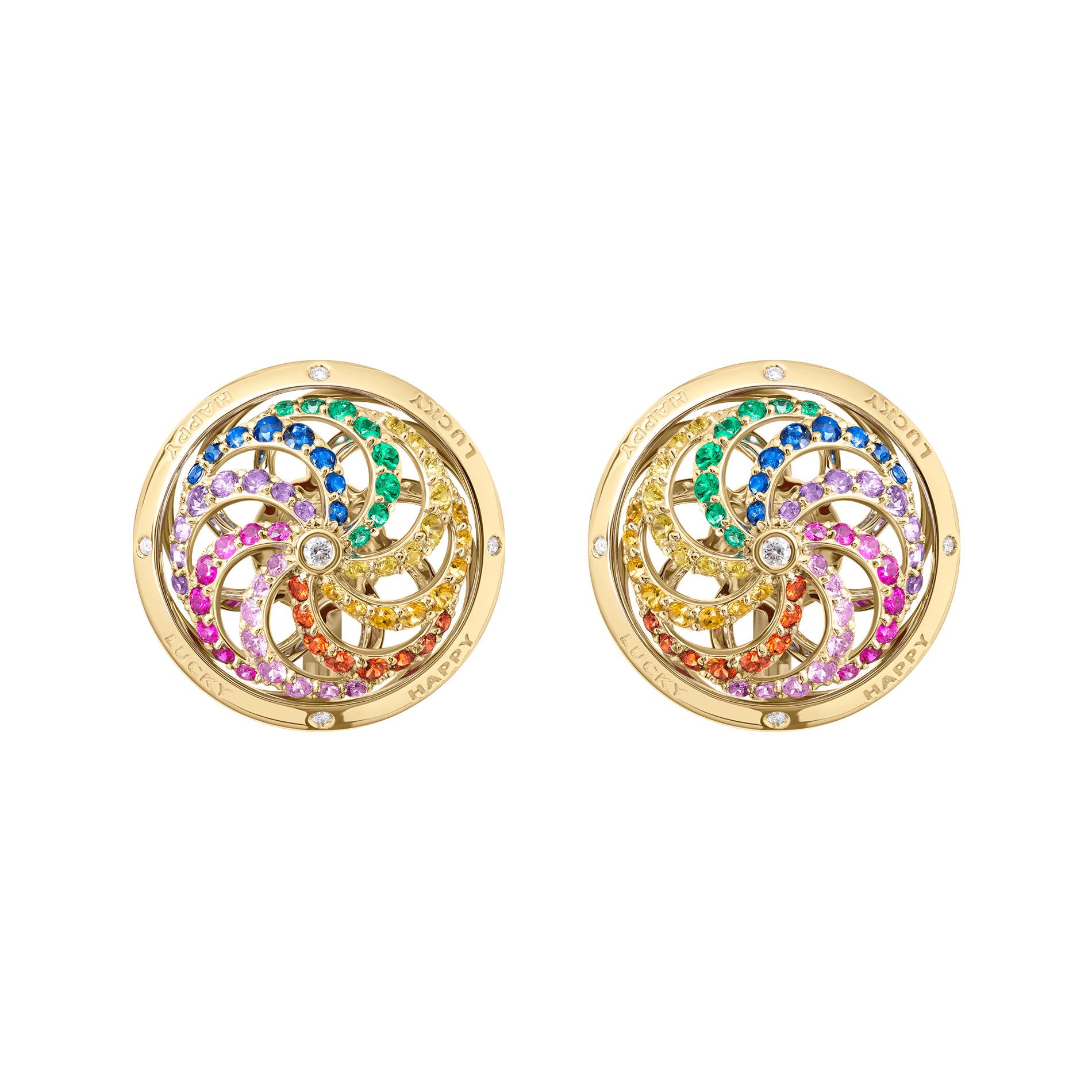 Our Fortune Rainbow pieces are a prismatic take on our classic Fortune collection, inspired by the Roman Goddess of luck, Fortuna. A symbol the world over for the euphoria that one stroke of luck can have… if you’re brave enough to take part.
