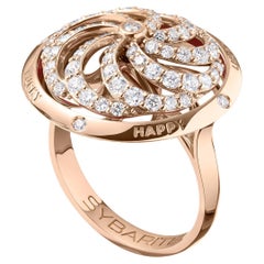 Fortune Kinetic Ring in Rose Gold with White Diamonds