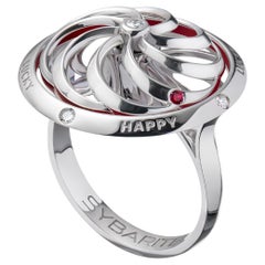 Fortune Kinetic Ring in White Gold