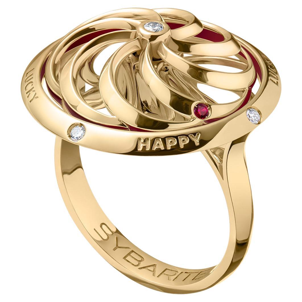 Fortune Kinetic Ring in Yellow Gold