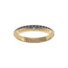 Fortune Rainbow Band Ring Navy Blue