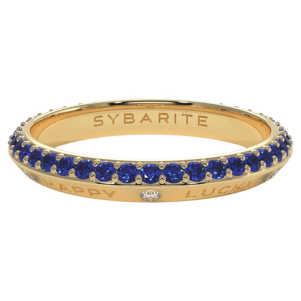 Fortune Rainbow Band Ring Navy Blue
