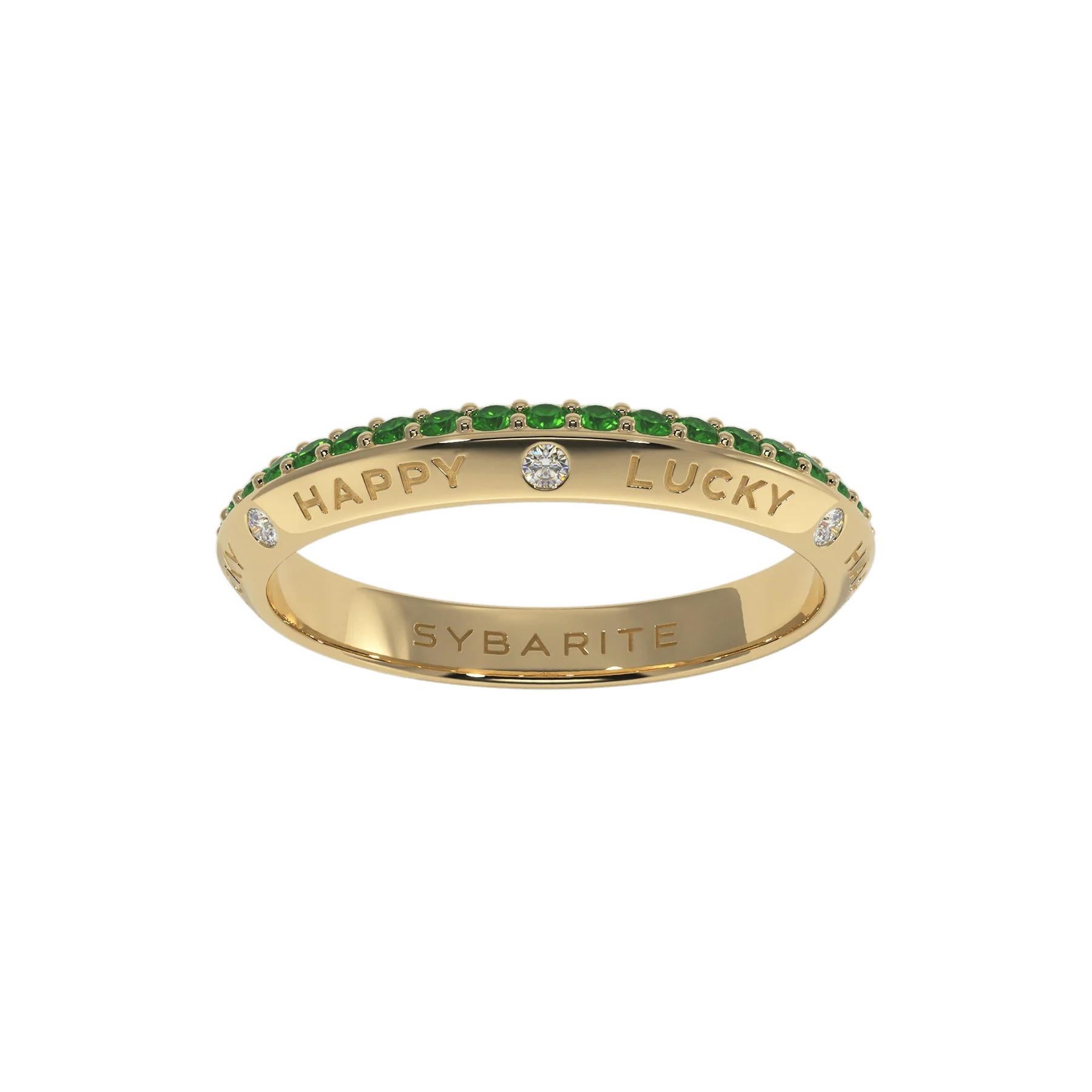 Im Angebot: Fortune Regenbogengrüner Bandring () 2