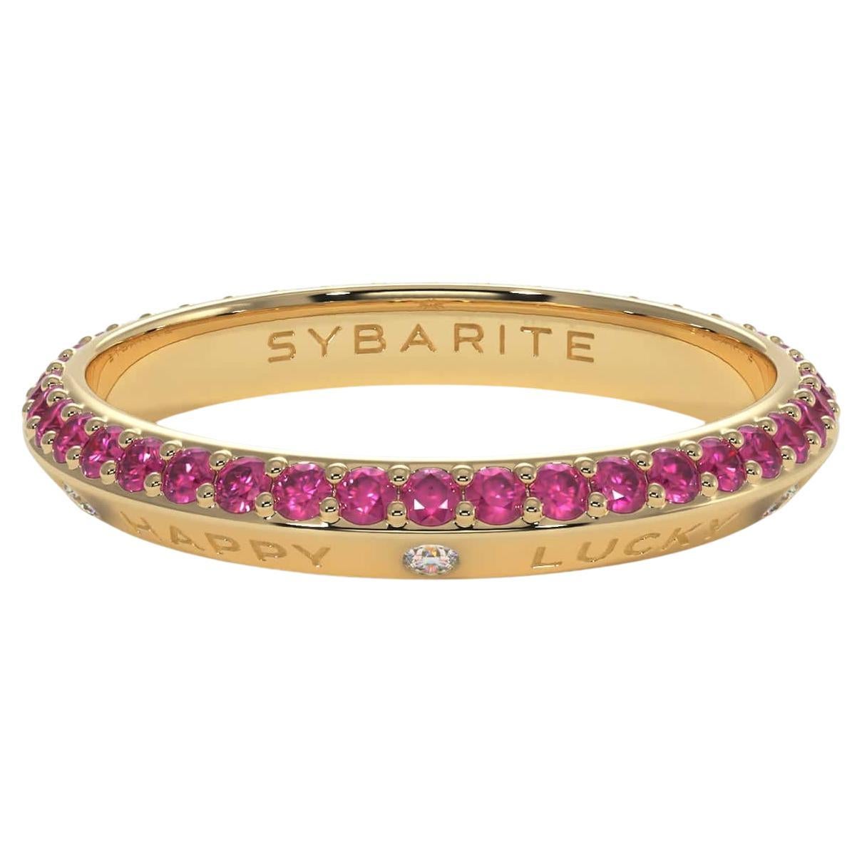 Fortune Rainbow Pink Band Ring