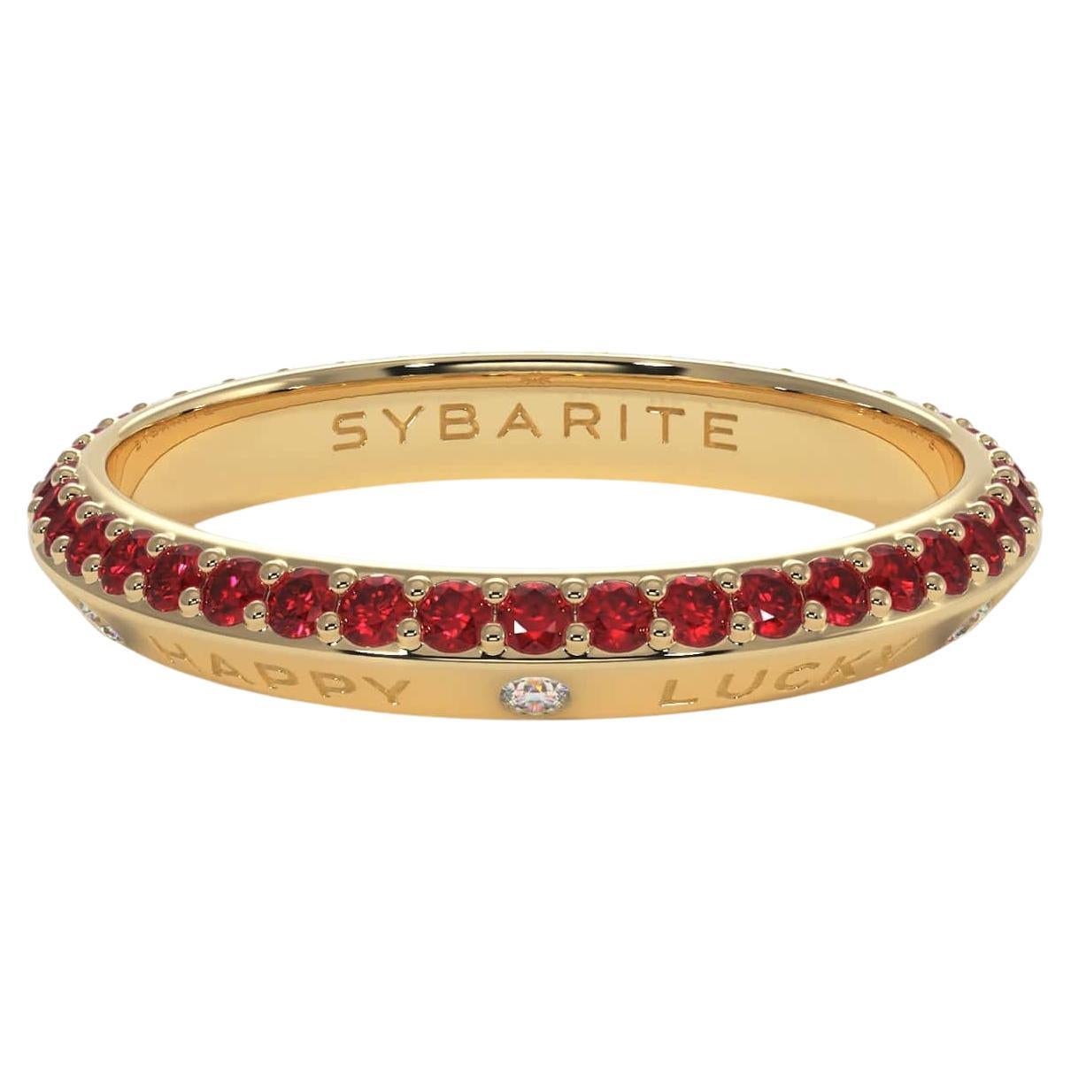 Fortune Rainbow Red Band Ring