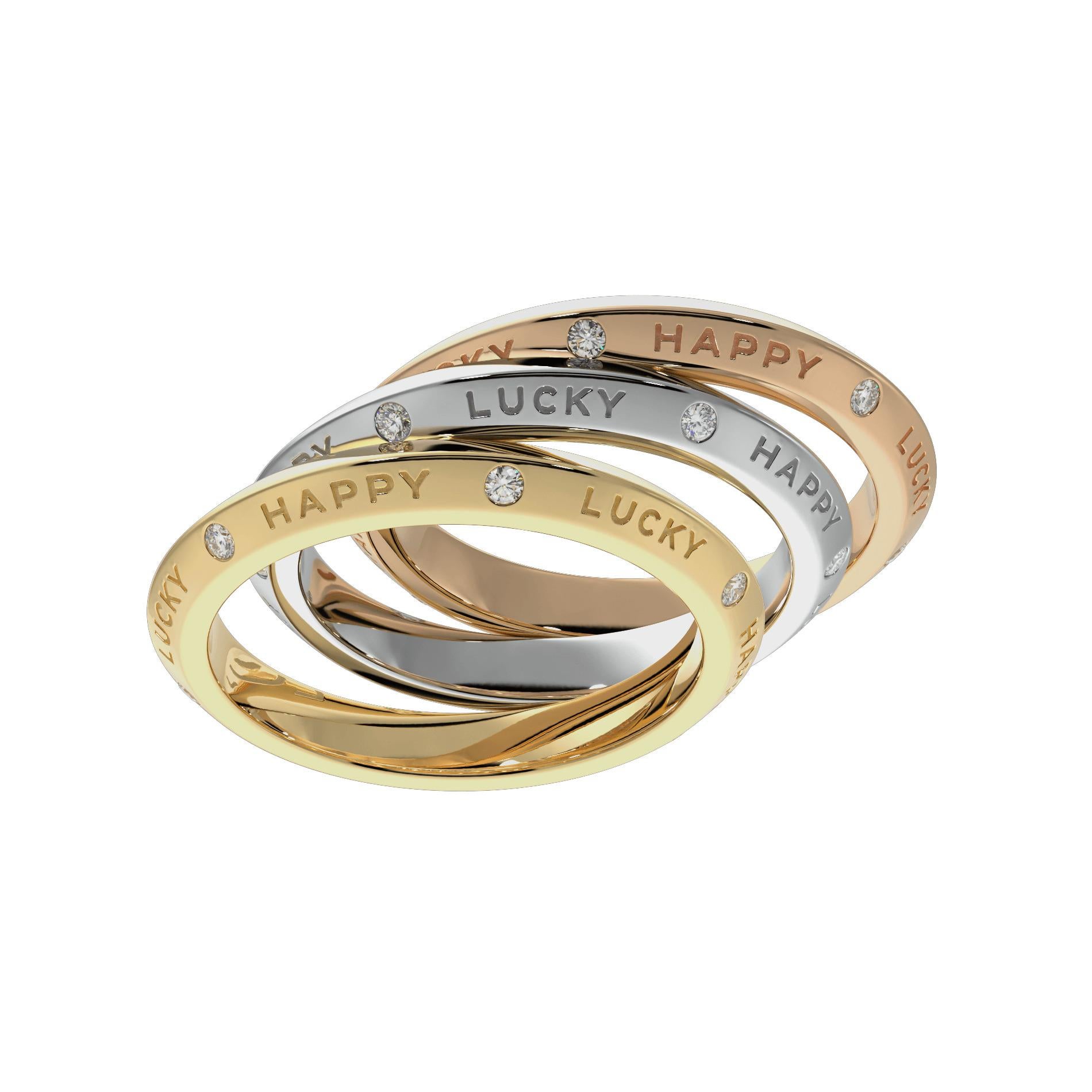Contemporary Fortune Triad Ring For Sale