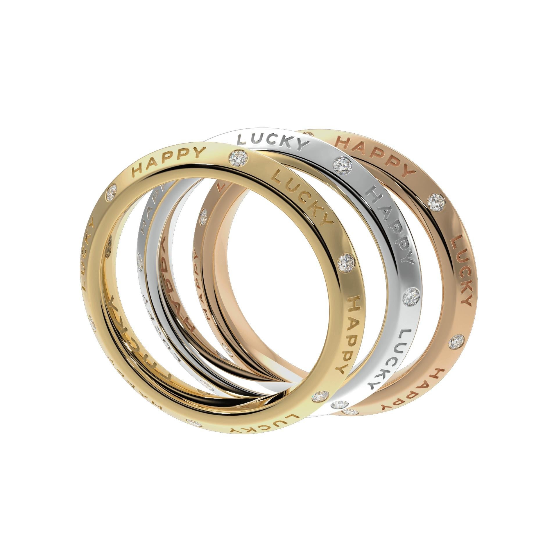 Round Cut Fortune Triad Ring For Sale
