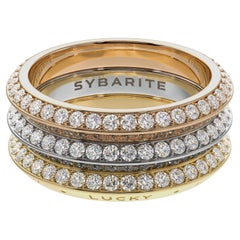 Anillo de la Tríada de la Fortuna con Diamantes Blancos