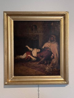 Italian Artist Fortuny Antique 19th c. oil painting on canvas, Genre scene