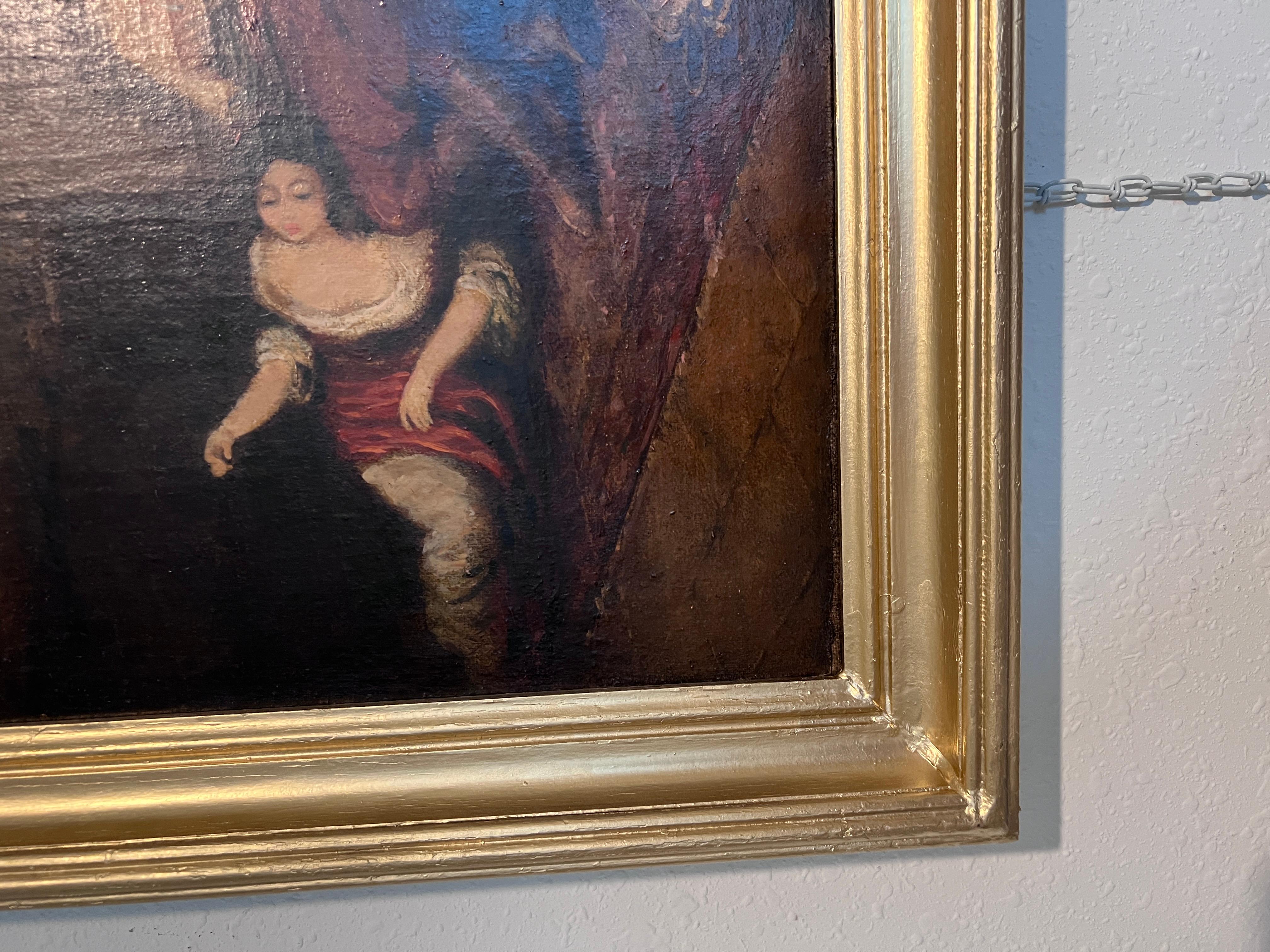 Artista italiano Fortuny Antigua pintura al óleo sobre lienzo del s. XIX, Escena de género en venta 3