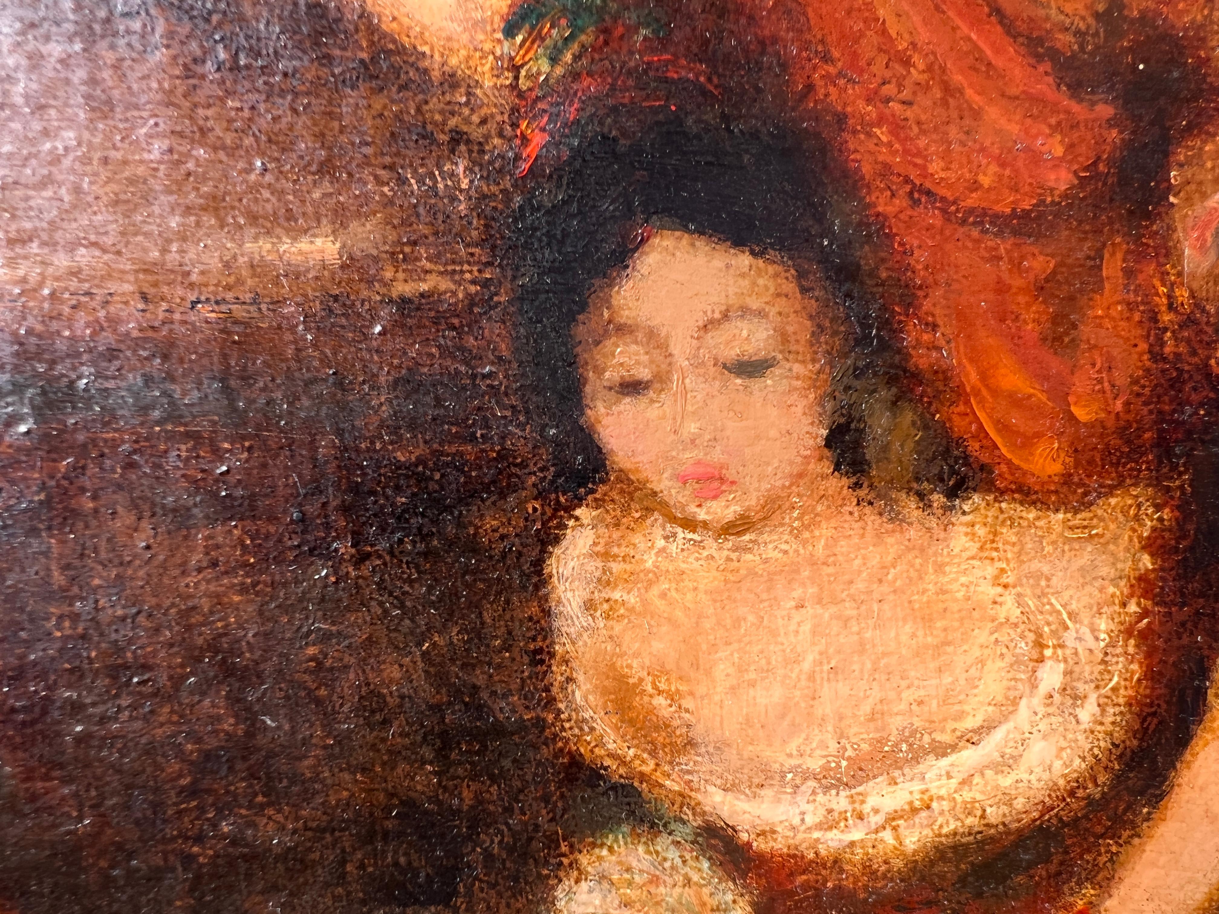 Artista italiano Fortuny Antigua pintura al óleo sobre lienzo del s. XIX, Escena de género en venta 7