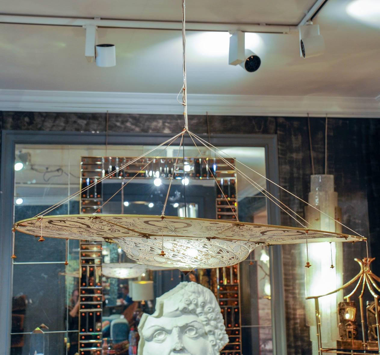 Fortuny Chandelier In Excellent Condition In Saint-Ouen (PARIS), FR