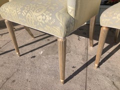 Sedie da pranzo Fortuny con finitura a foglia d'argento - Set di 6