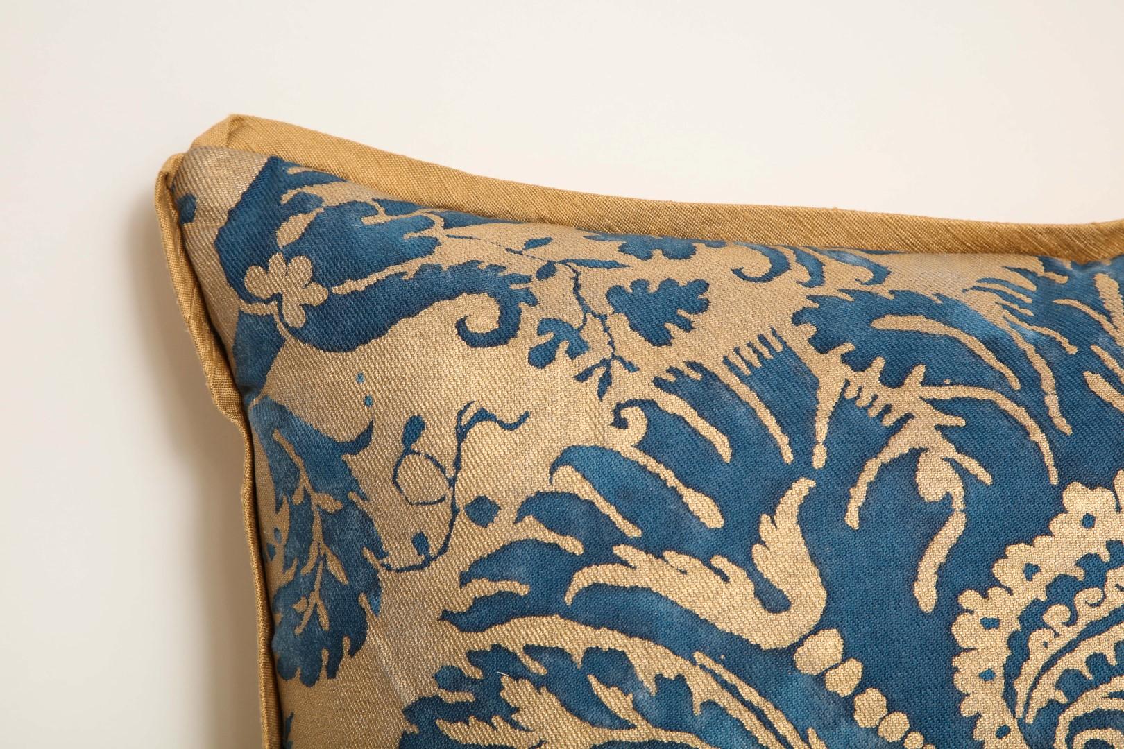 North American Fortuny Fabric Cushion in the DeMedici Pattern