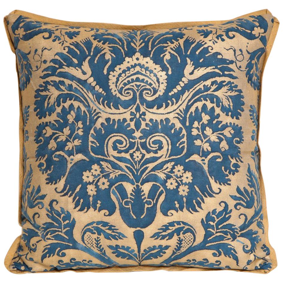 Fortuny Fabric Cushion in the DeMedici Pattern