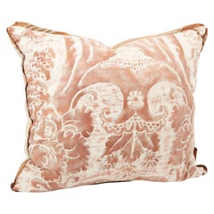 Fortuny Fabric Cushion in the Glicine Pattern, Newly Made with Vintage Fabric