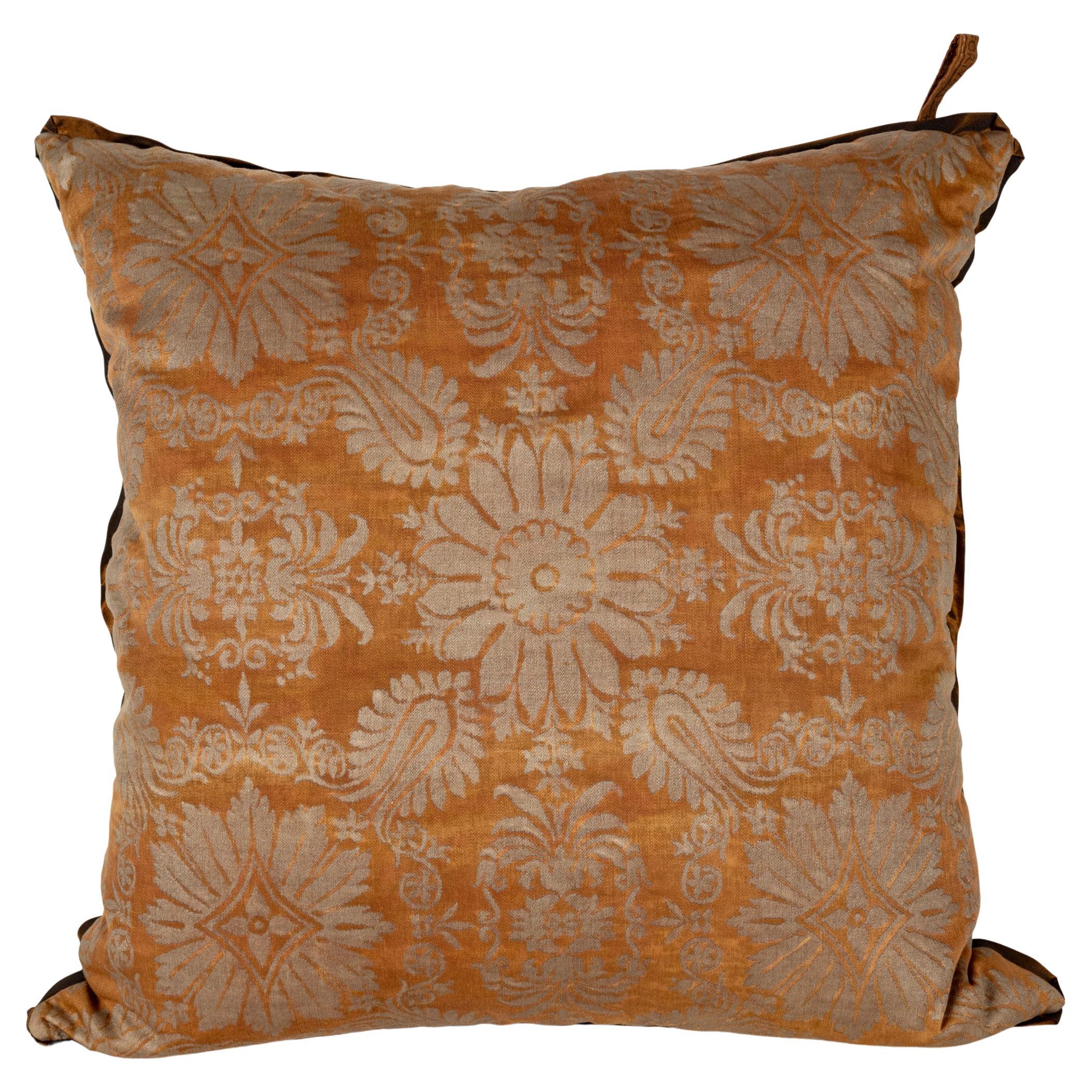 Fortuny Fabric Cushion in the Impero Pattern For Sale