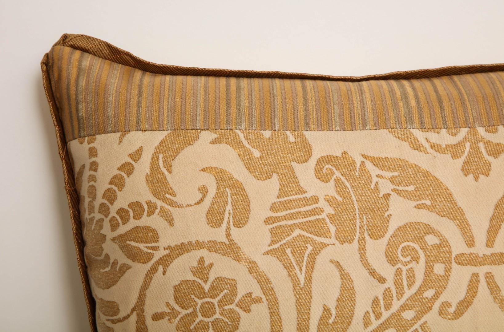 Baroque Fortuny Fabric Cushion in the Ucceli Pattern