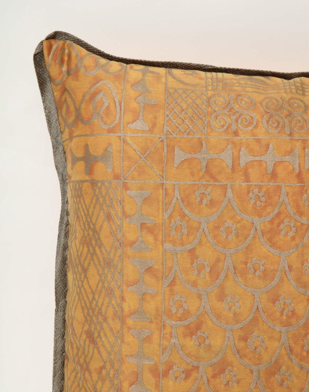 Tribal Fortuny Fabric Cushions in the Ashanti Pattern