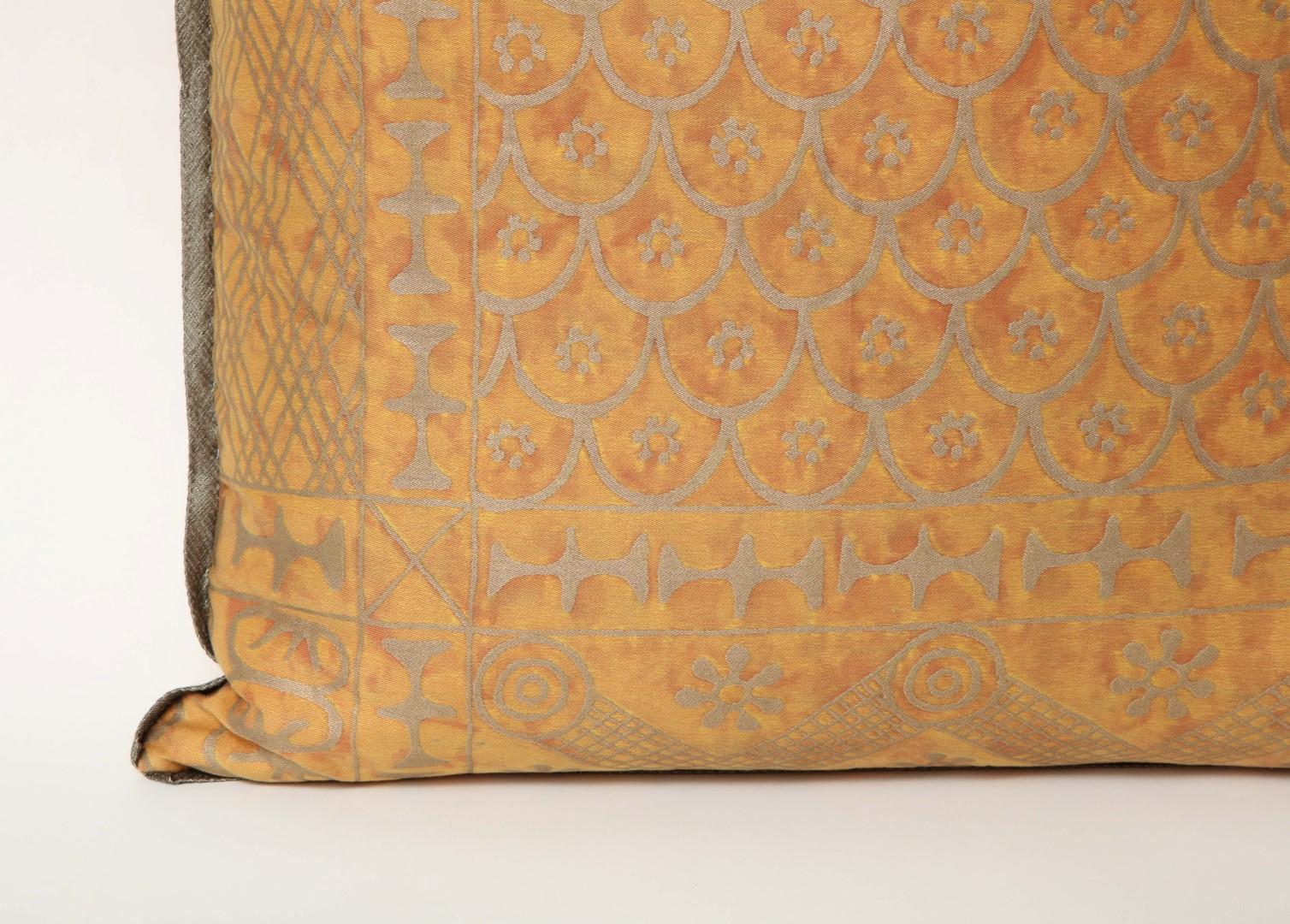 North American Fortuny Fabric Cushions in the Ashanti Pattern