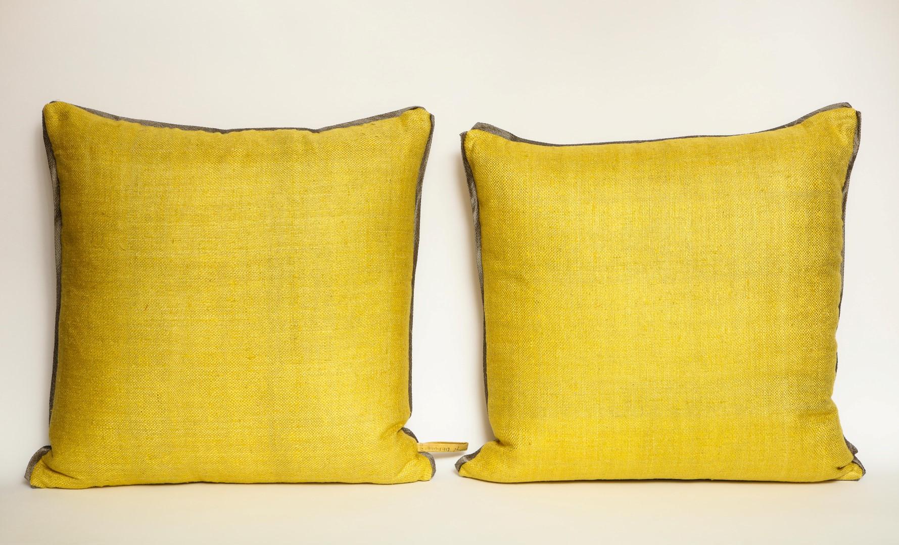Contemporary Fortuny Fabric Cushions in the Impero Pattern