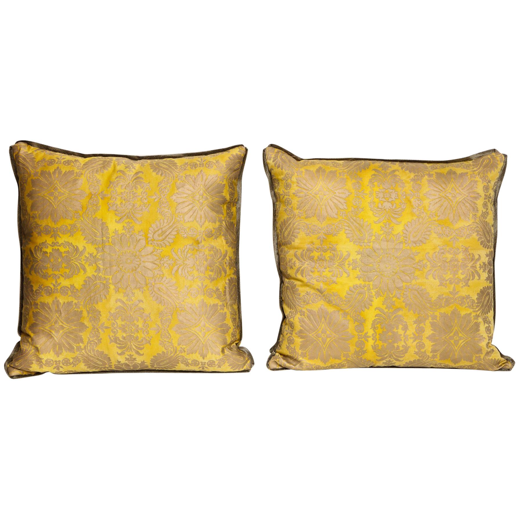 Fortuny Fabric Cushions in the Impero Pattern