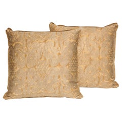 Fortuny Fabric Cushions in the Peruviano Pattern