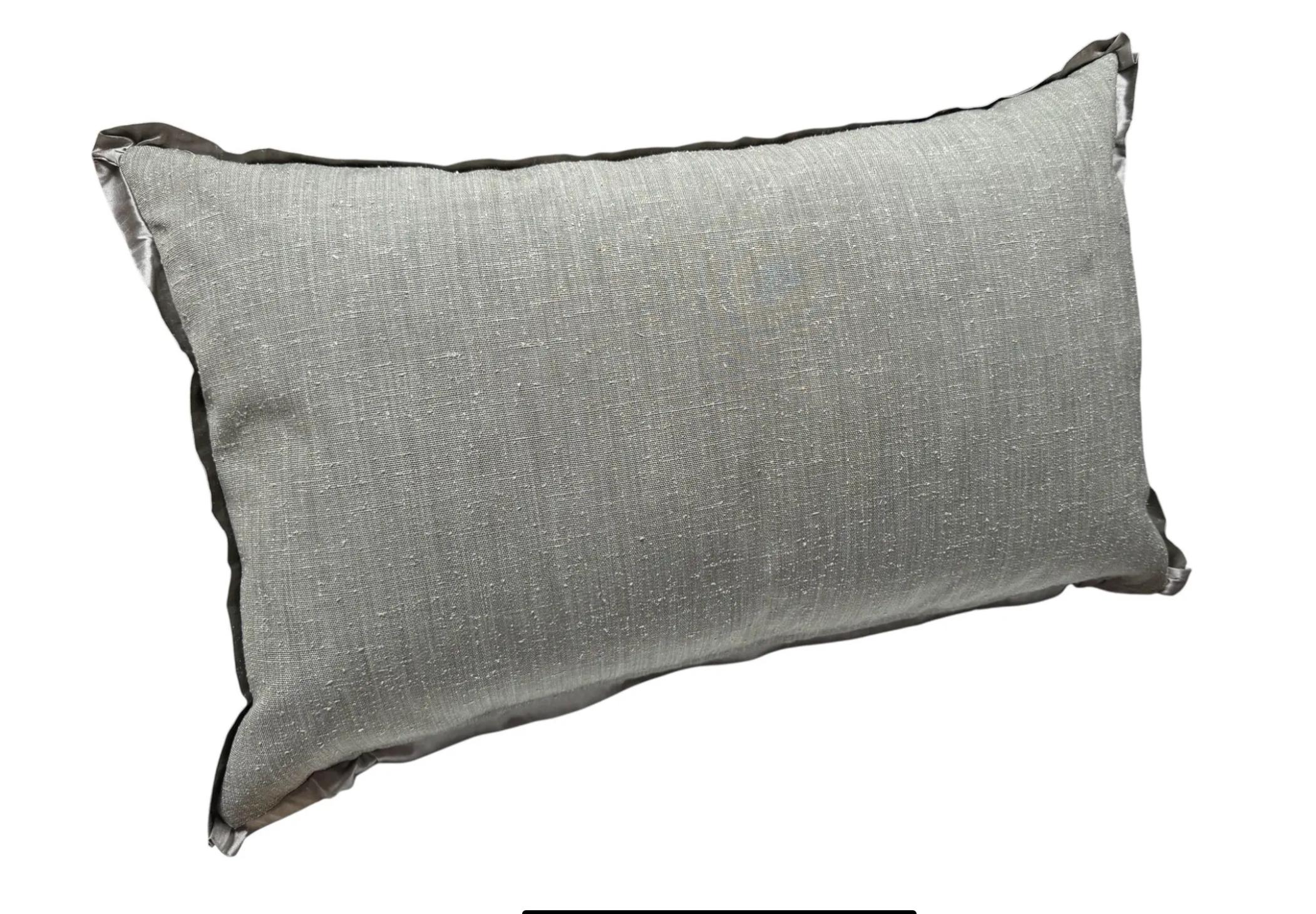 Fortuny Fabric Designer Pillow Cushion in the Ashanti Pattern In Good Condition For Sale In LOS ANGELES, CA