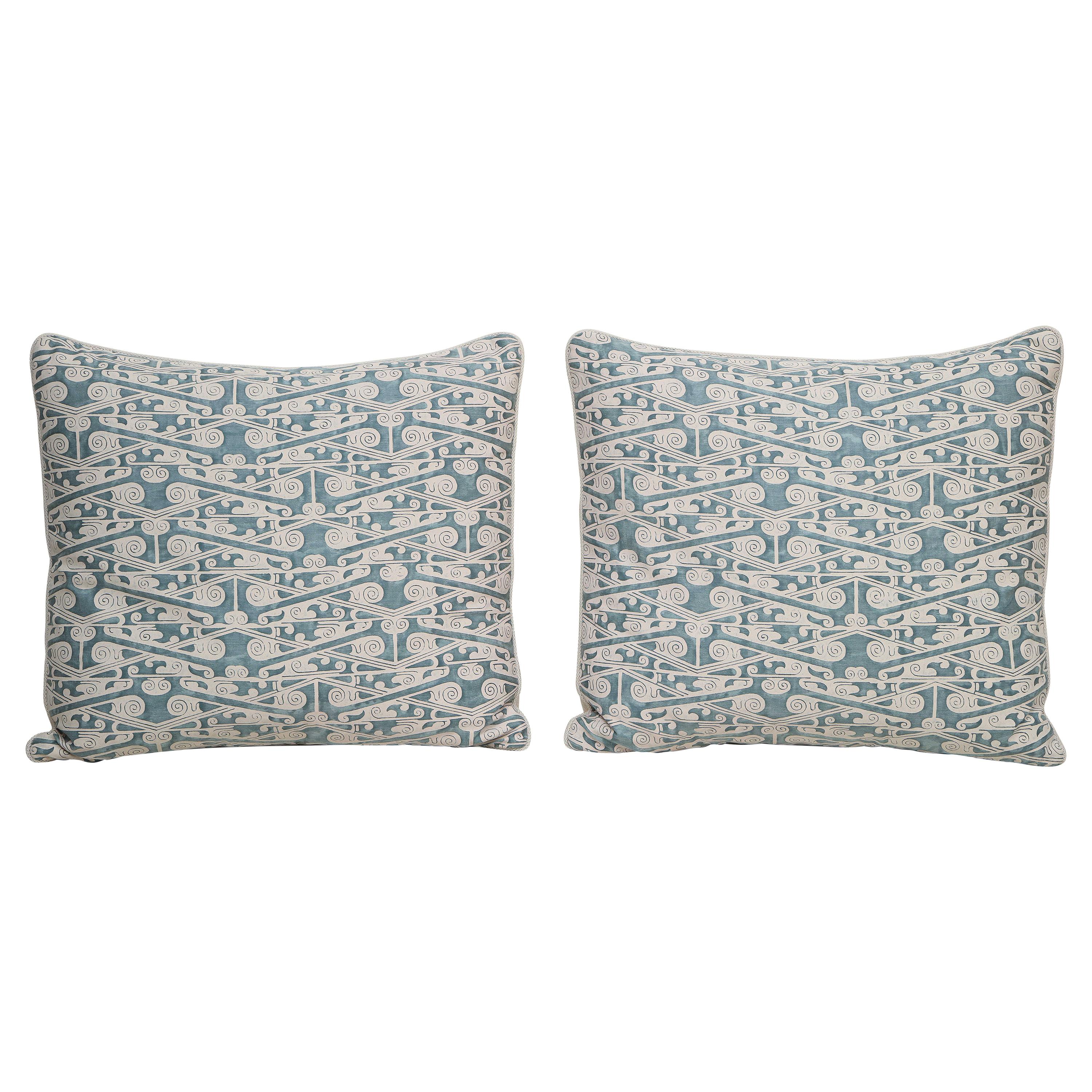 Fortuny Pillow in Blue and White