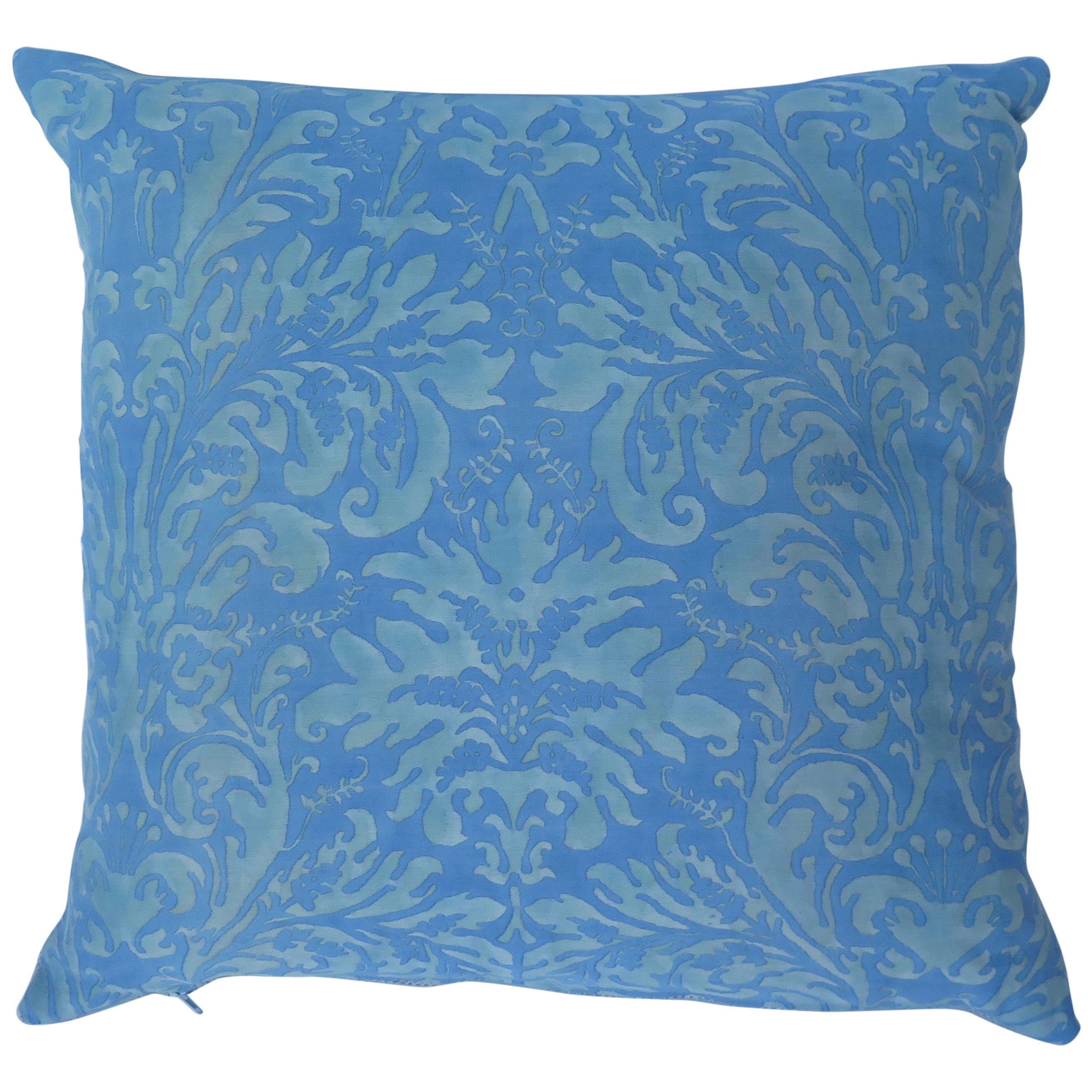 Fortuny pillow with vintage fabric.