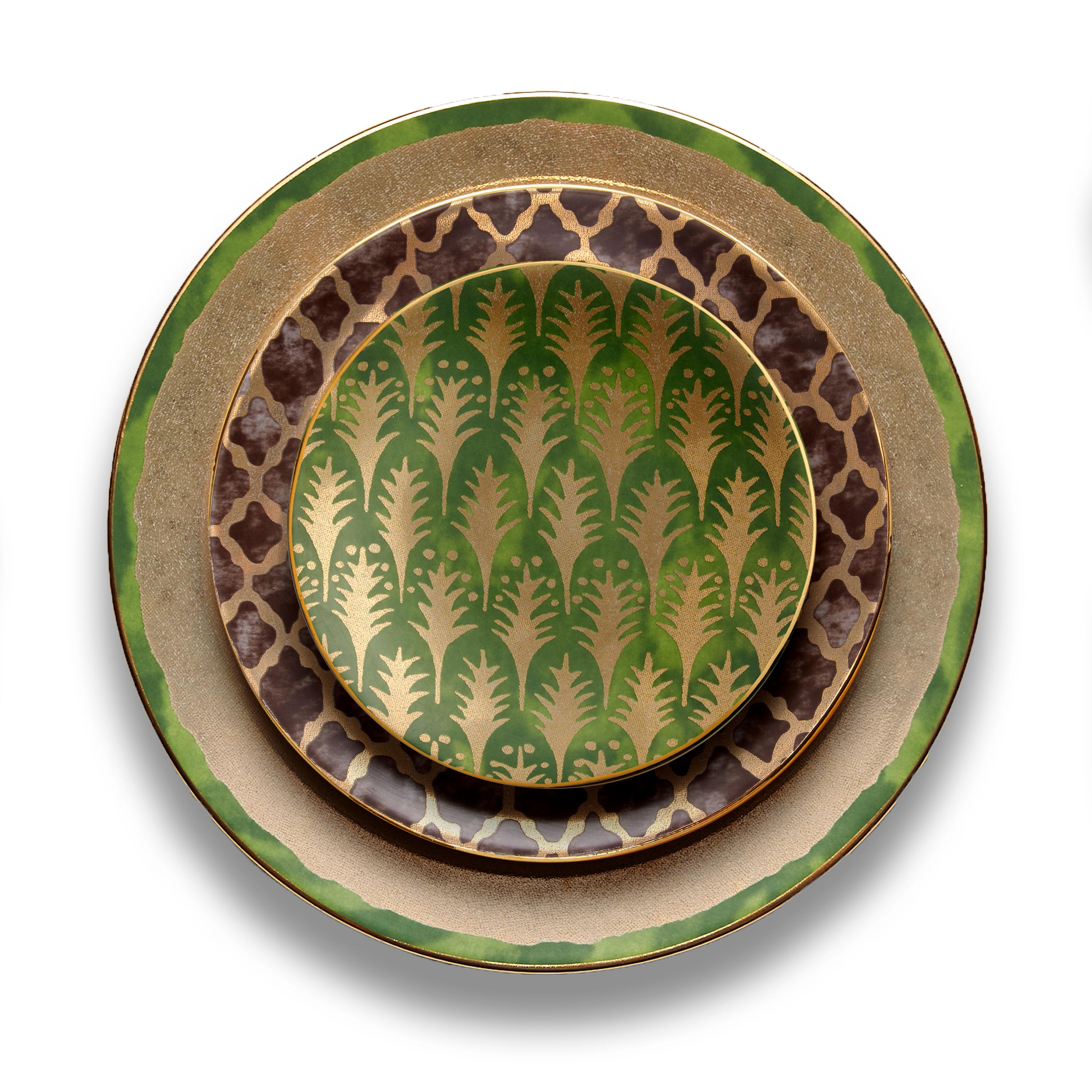 Unknown Fortuny Piumette Canape Plates (Set of 4) For Sale