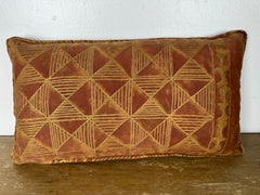 Oreiller en coton et soie imprimé Fortuny