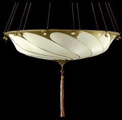 Fortuny Scudo Saraceno Neutro with Amber Glass Bead with Tassel