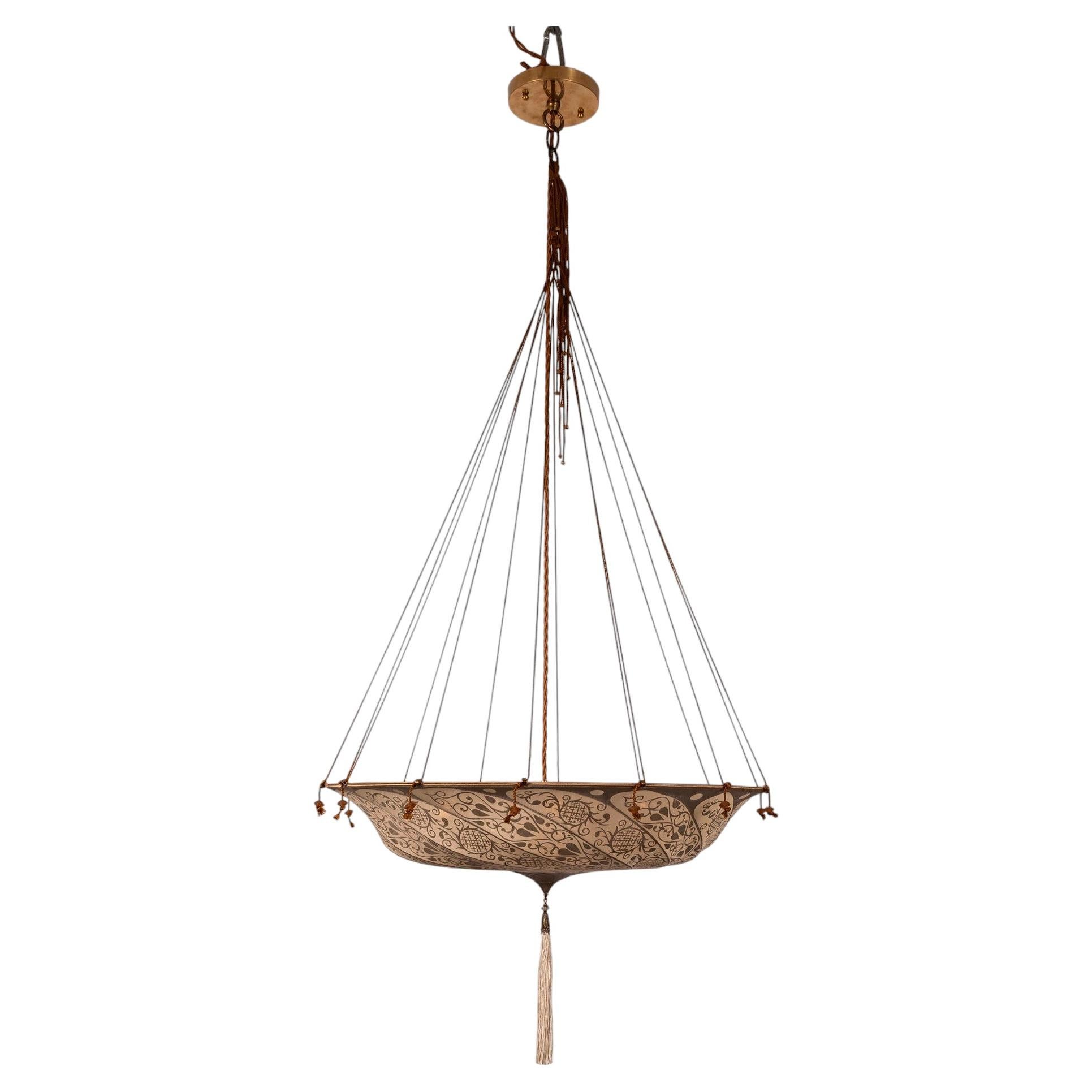 Fortuny Scudo Saraceno Silk Chandelier