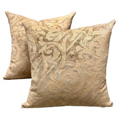 Fortuny Silver And Peach Pillows