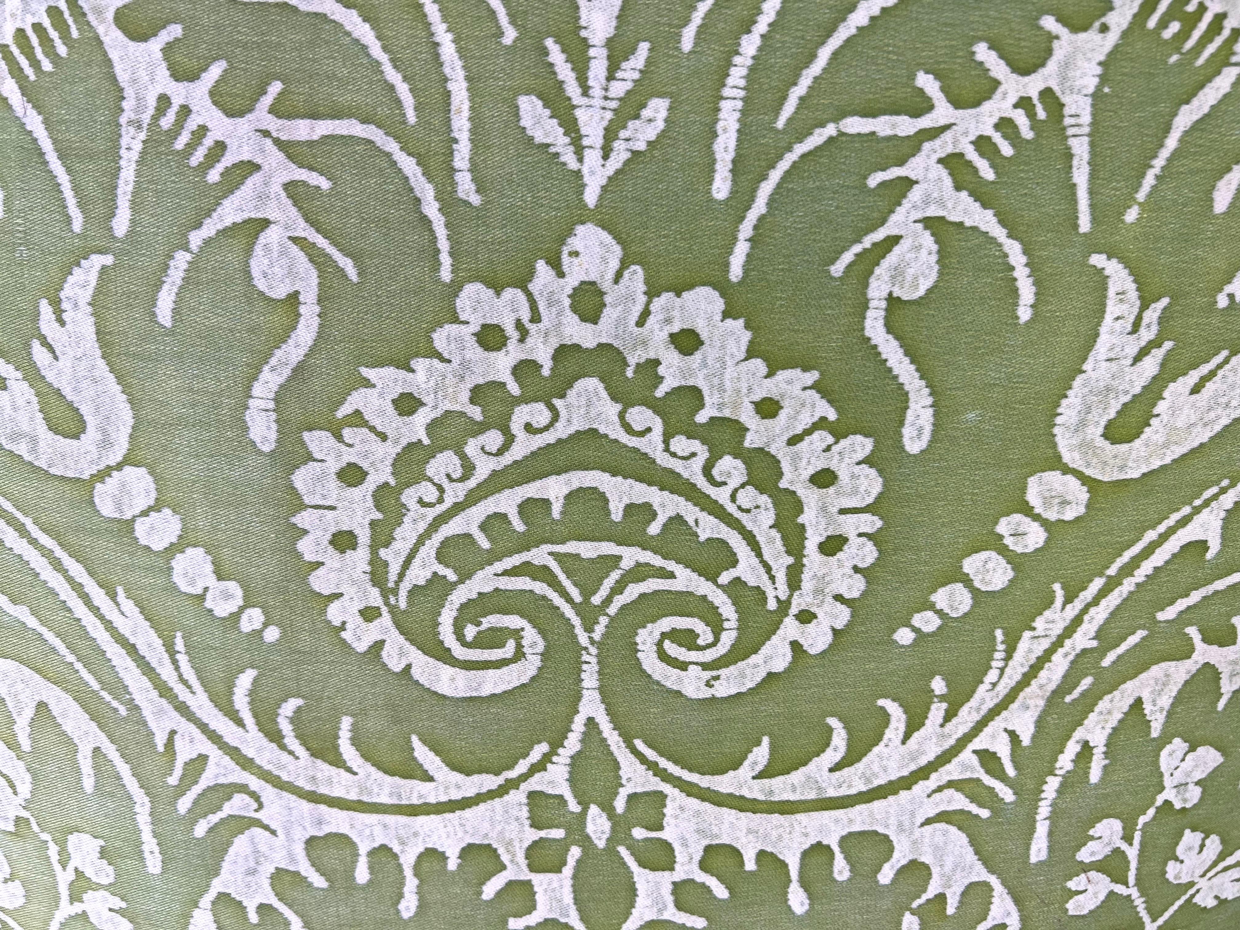 Italiano Cuscini Fortuny Textile DeMedici a fantasia Greene & Greene in vendita