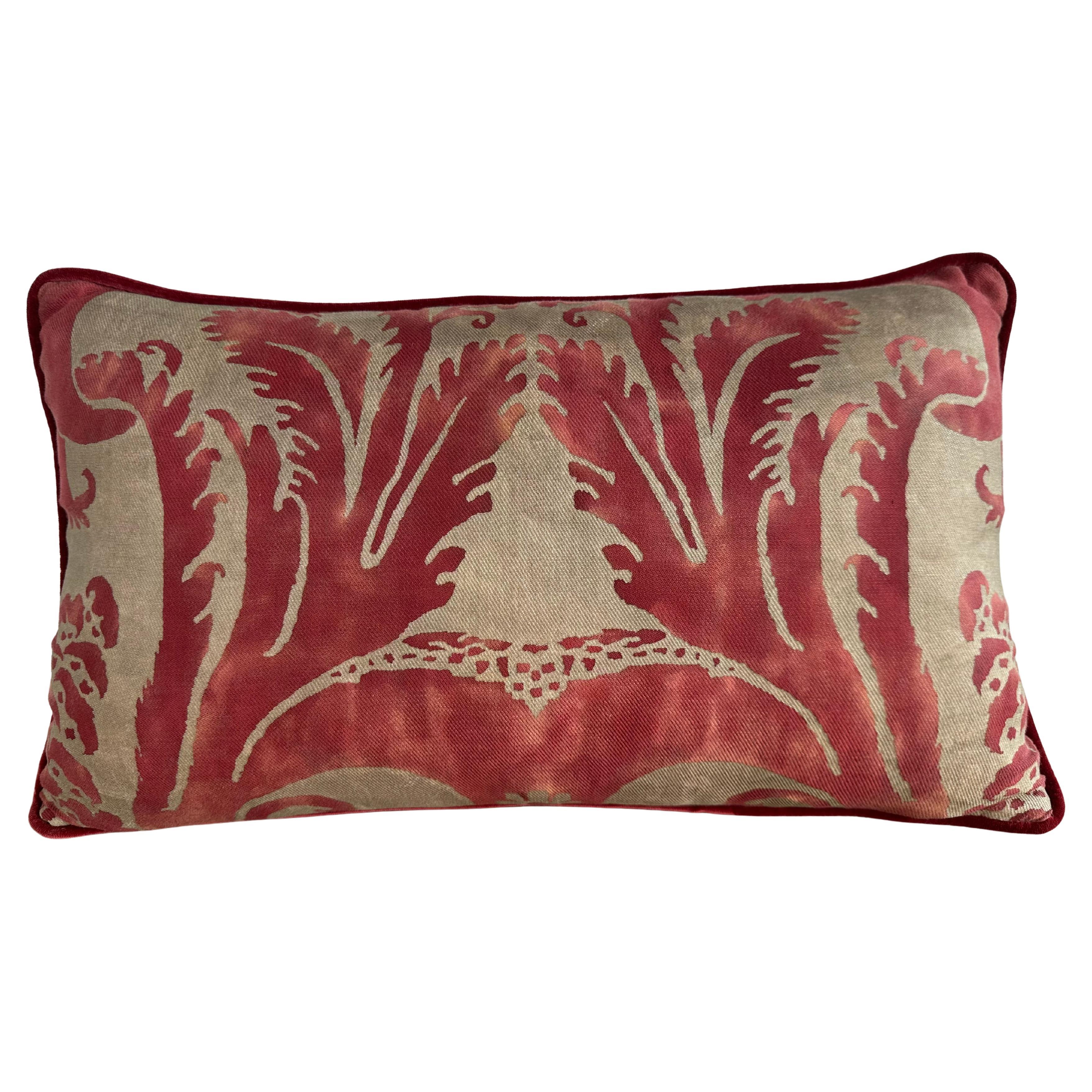 Fortuny Textile Pillow with Jeweled Velvet Back im Angebot