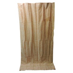 Fortuny "Uccelli" Curtain Panel Peach on White