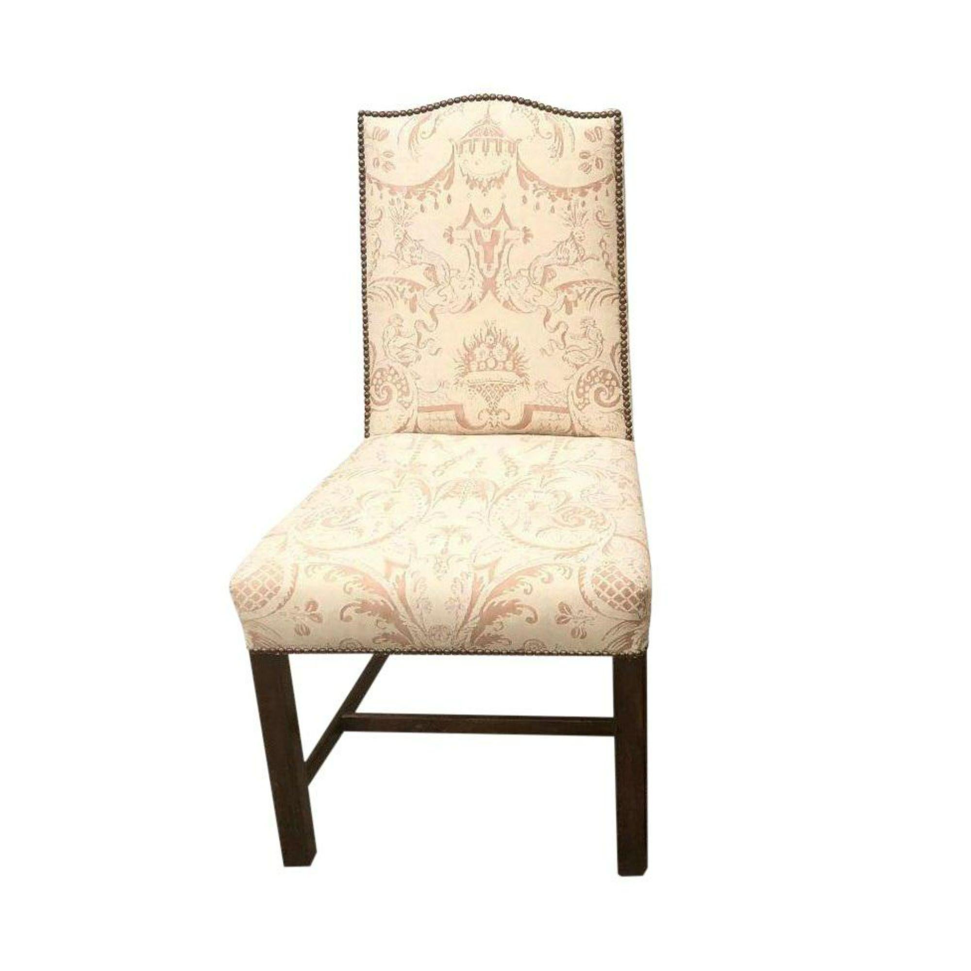 Priced each! Fortuny upholstered antique Chinese chippendale designer chair

Additional information: 
Materials: cotton, mahogany 
Color: beige
Brand: Fortuny
Designer: Fortuny
Period: Mid-20th Century
Place of origin: Italy
Styles: