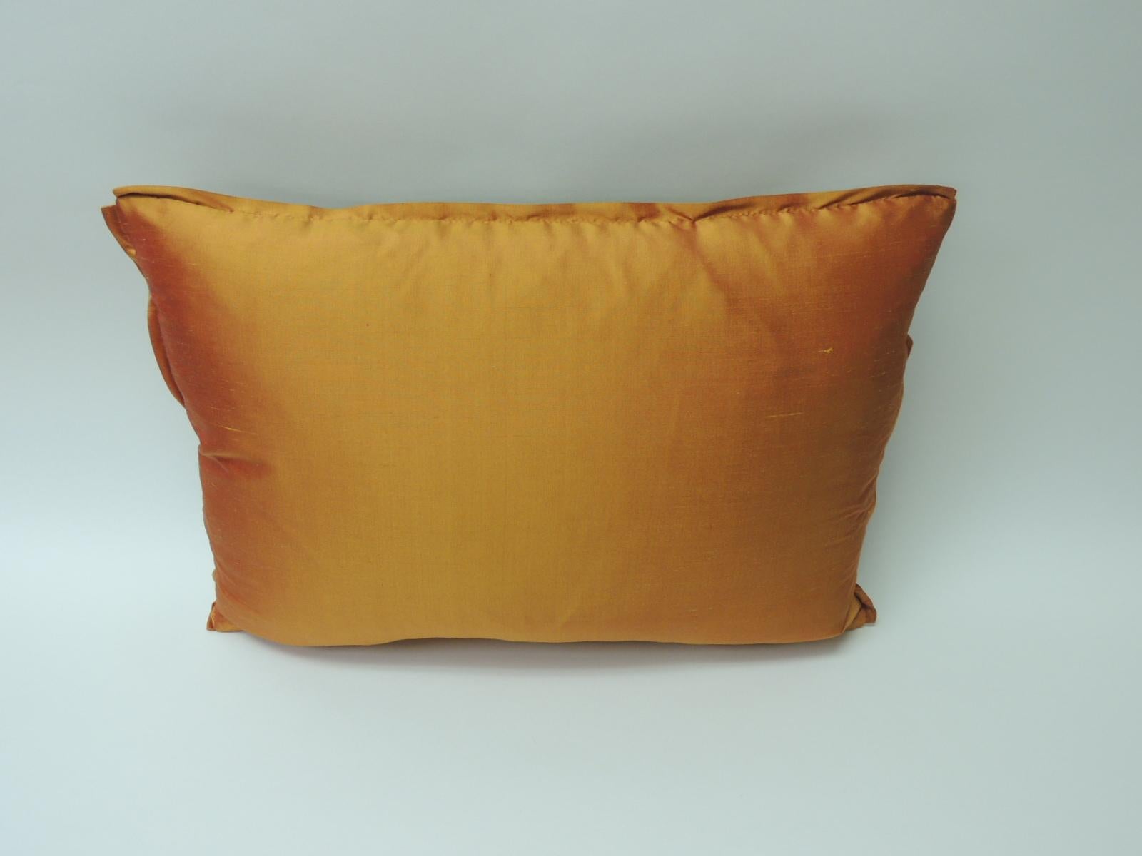 Hand-Crafted Fortuny Vintage Burn Orange and Silvery 