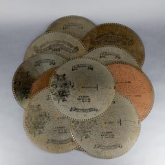 Forty Five Antique Regina Music Box Discs, circa 1890
