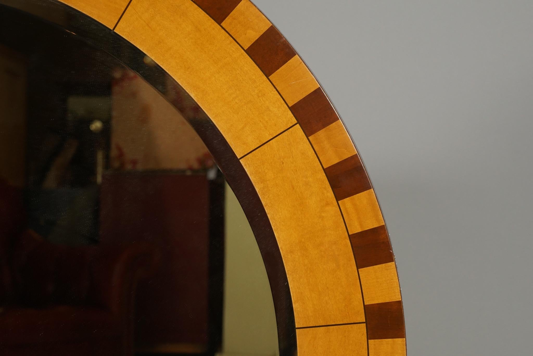 American Forty Two Inch Inlaid Circular Mirror