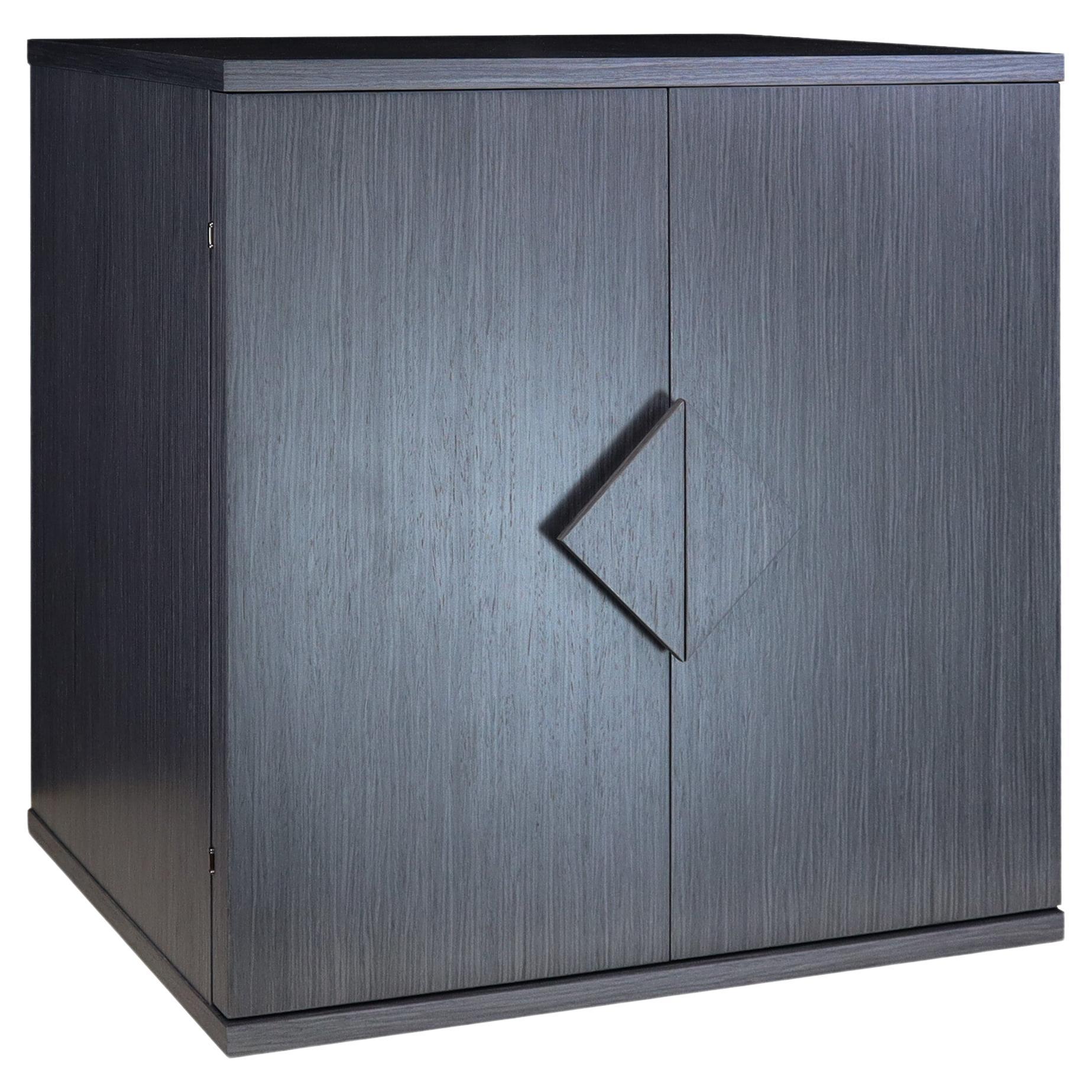  Forziere Rovere Contemporary Chest Safe in Grey Oak by Agrest For Sale