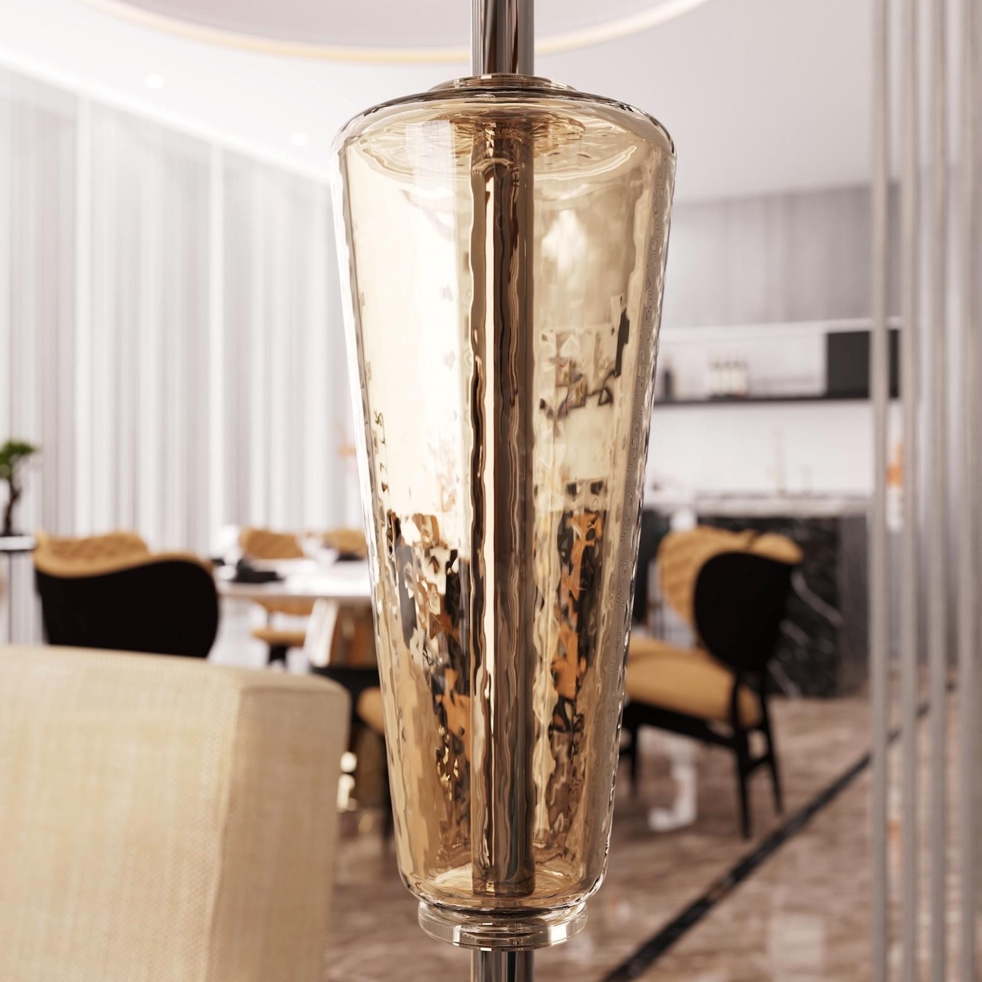 FOSCARI Moderne Stehleuchte Handgefertigtes Design Muranoglas (Zeitgenössisch) im Angebot
