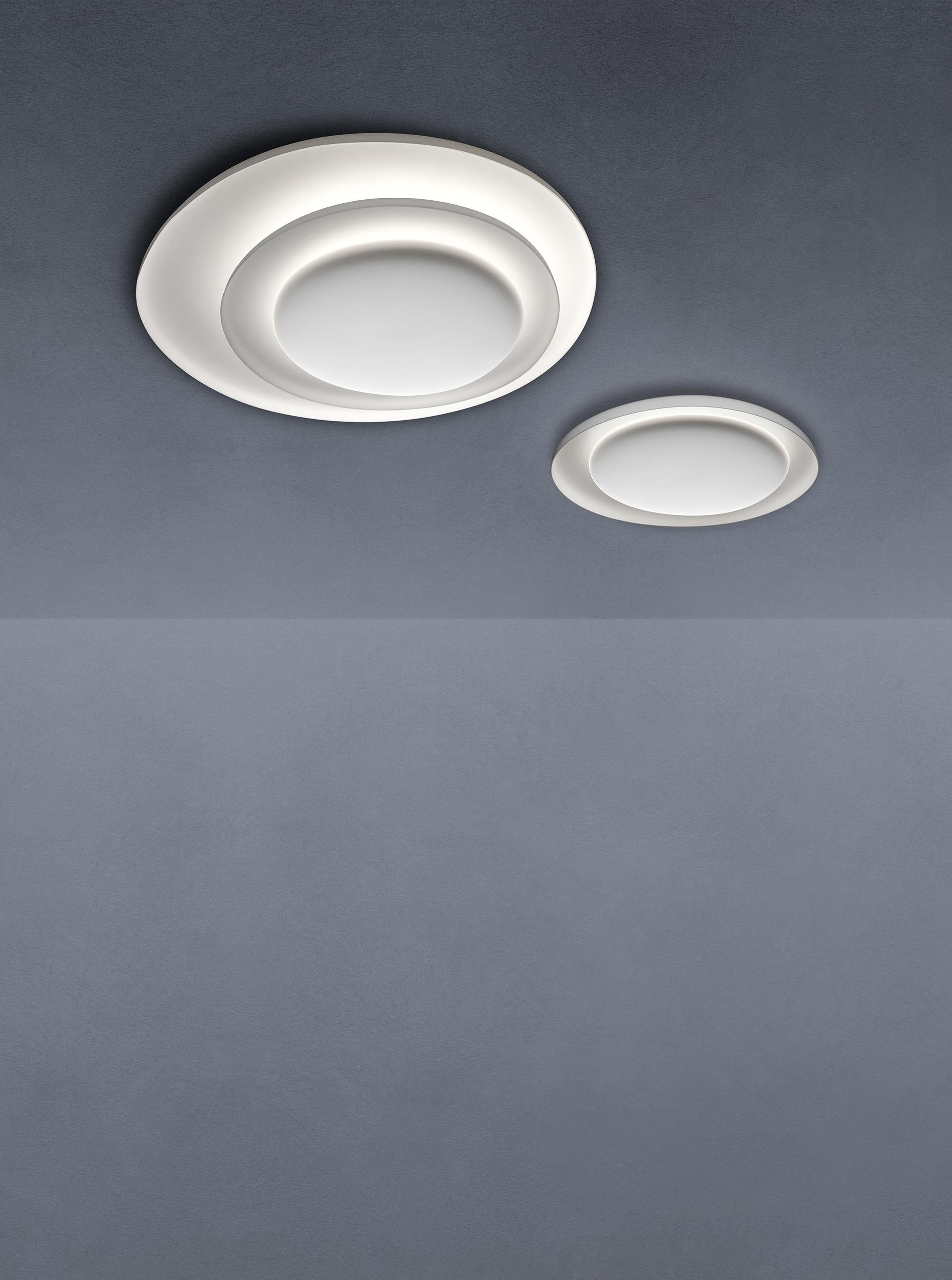 Italian Foscarini Bahia Led Wall or Ceiling Lamp in White by Lucidi and Pevere For Sale