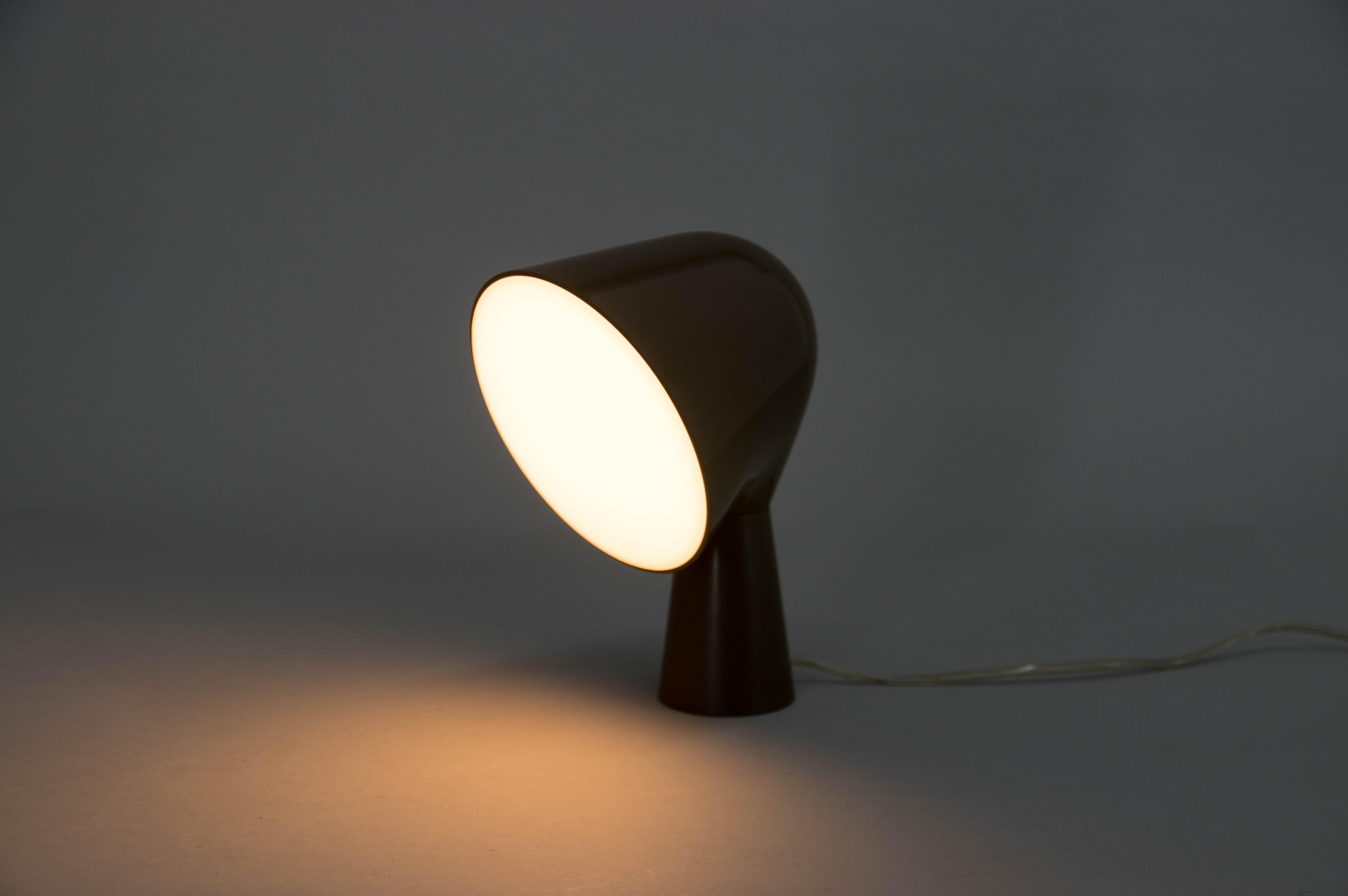 Modern Foscarini Binic Table Lamp in Brown by Lonna Vautrin For Sale