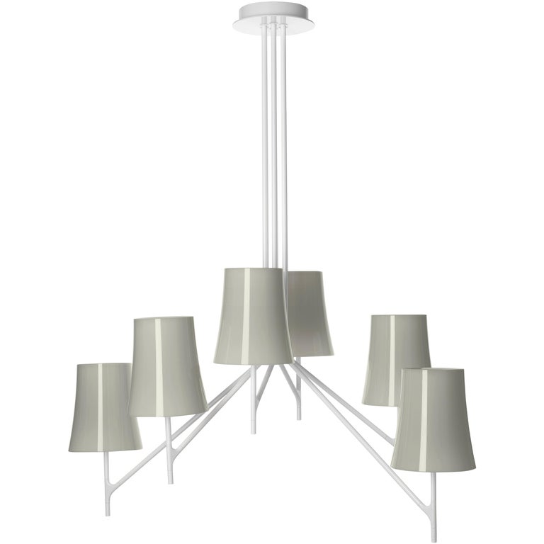 Foscarini Birdie 6 Chandelier in Grey by Ludovica and Roberto Palomba For  Sale at 1stDibs | foscarini chandelier, birdie chandelier
